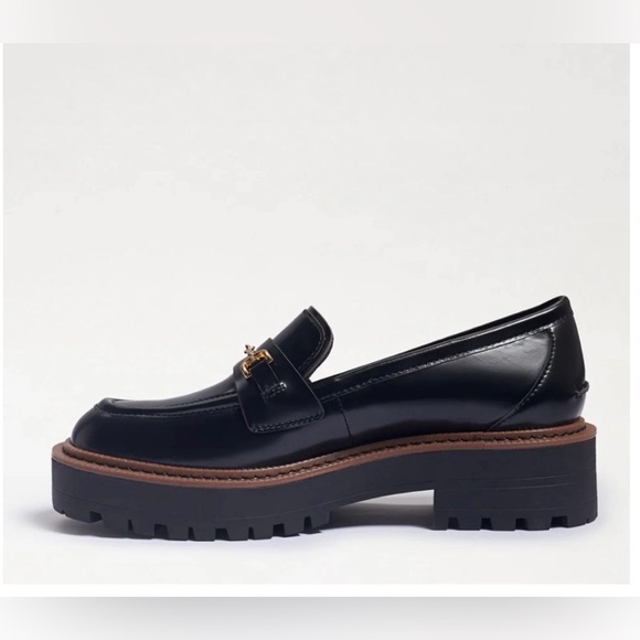 NWOT Sam Edelman Laurs Shiny Black Loafers size 91/2 - Picture 3 of 9